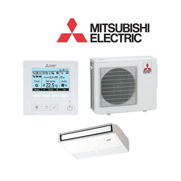 MITSUBISHI Under Ceiling System 10kW 3 Phase | Backlit Controller - WholeSaleAircons