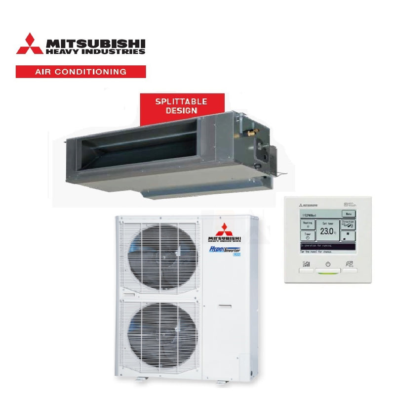 Mitsubishi Heavy Industries FDUA140AVSXWVH 14kW High Static Ducted System 3 Phase | RC-EXZ3A Wired Controller Included