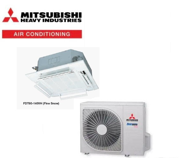 Mitsubishi Ceiling Cassette FDT71AVNXWVH 7.1kW 1 Phase | RC-EXZ3A Wired Controller Included