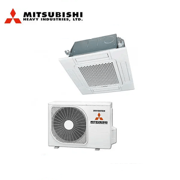 Mitsubishi Compact Ceiling Cassette FDTC35ZSAWVH1 3.5kW Four Way | RC-EXZ3A Wired Controller Included